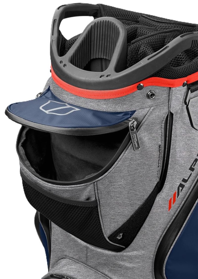 Wilson Alpine Dry cart bag, gris/marino/rojo