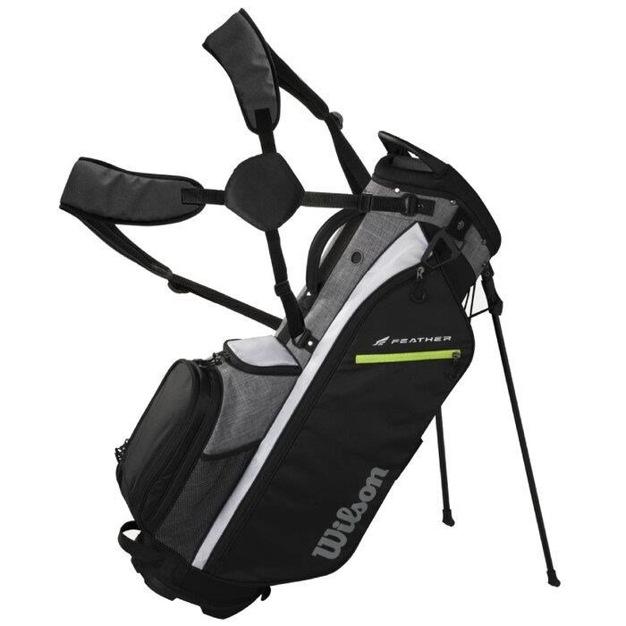 Wilson Feather stand bag, negro/gris/blanco