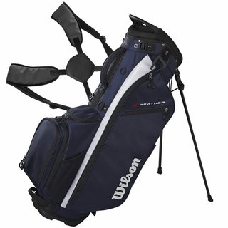 Wilson Feather stand bag, azul marino/blanco