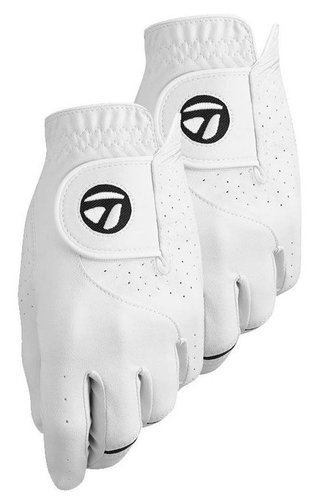 TaylorMade Stratus Tech 2-Pack guante de golf para hombre, blanco
