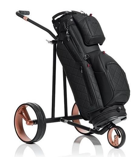 JuCad Phantom Titan Black on Black Rosé 3.0 carrito eléctrico + bolsa de transporte, rosa