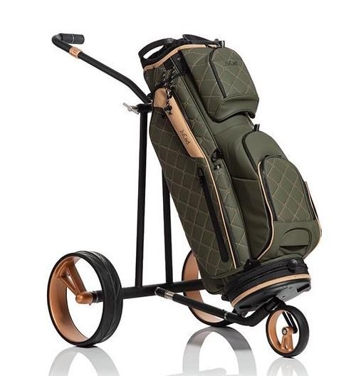 JuCad Phantom Titan Black on Black Rosé 3.0 carrito eléctrico + bolsa de transporte, rosa