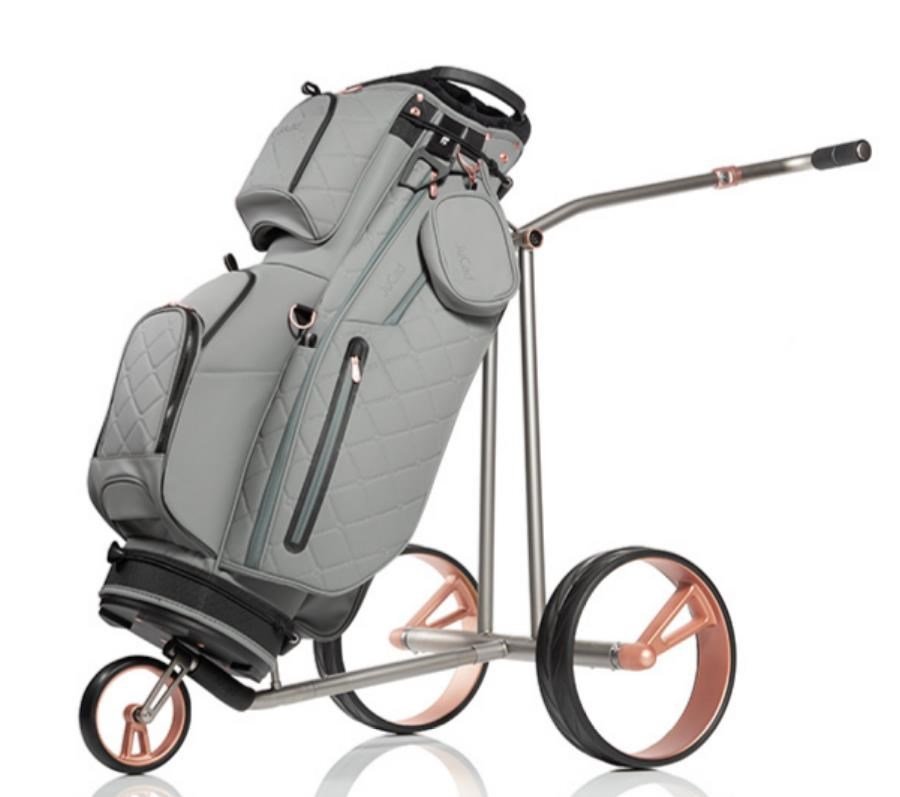 JuCad Phantom Titan Rosé eX 3.0 carrito eléctrico + bolsa, rosa
