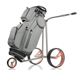 JuCad Phantom Titan Rosé eX 3.0 carrito eléctrico + bolsa, rosa
