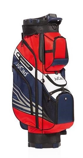 JuCad Quiet Line cart bag, azul oscuro/rojo/blanco