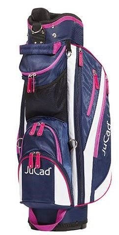 JuCad Junior cart bag, azul oscuro/blanco/rosa
