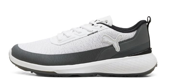 Puma Golf Puma Gruve Sport zapatos de golf para hombre, blanco/gris
