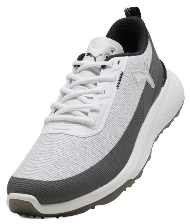 Puma Golf Puma Gruve Sport zapatos de golf para hombre, blanco/gris
