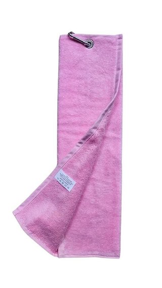 Toalla de golf trifold OEM, rosa