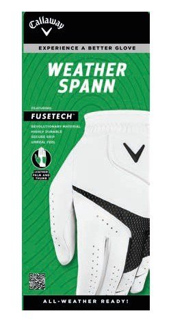 Callaway Weather Spann guante de golf de mujer, blanco