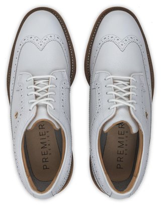 FootJoy Premiere Series Marquis zapatillas de golf de hombre, blanco/marrón