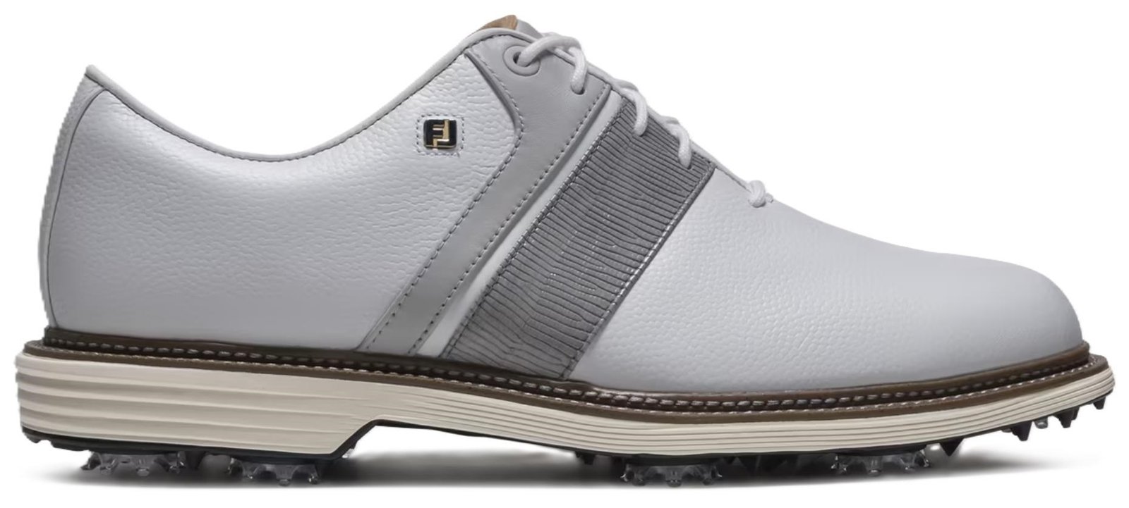 FootJoy Premiere Series Packard zapatos de golf para hombre, blanco/gris