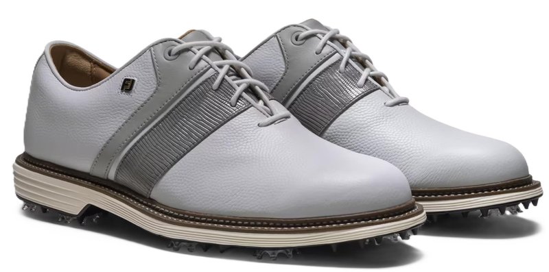FootJoy Premiere Series Packard zapatos de golf para hombre, blanco/gris