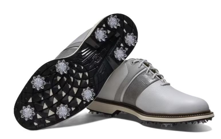 FootJoy Premiere Series Packard zapatos de golf para hombre, blanco/gris