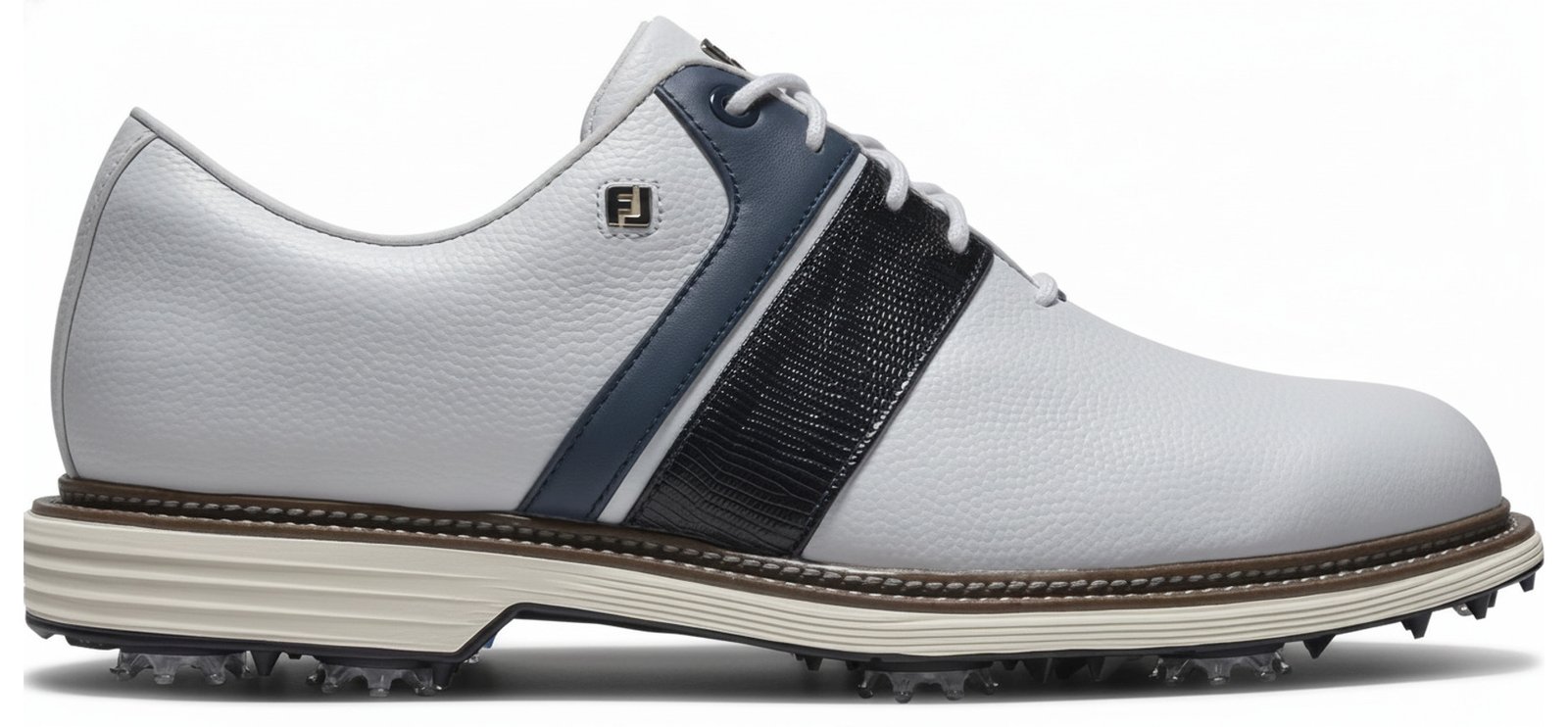 FootJoy Premiere Series Packard zapatos de golf para hombre, blanco/azul