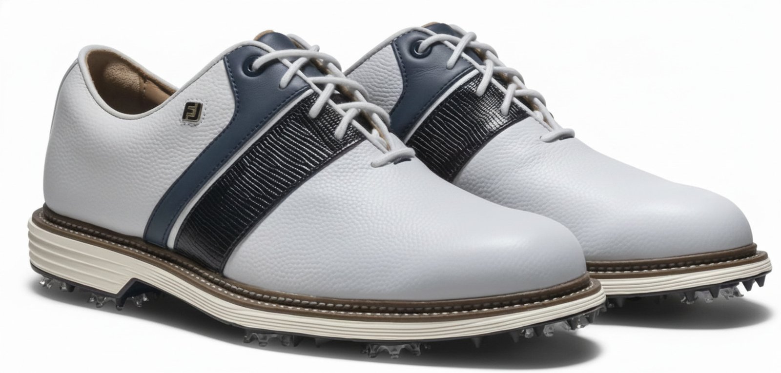 FootJoy Premiere Series Packard zapatos de golf para hombre, blanco/azul