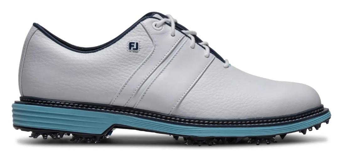 FootJoy Premiere Series Packard zapatos de golf para hombre, blanco/azul