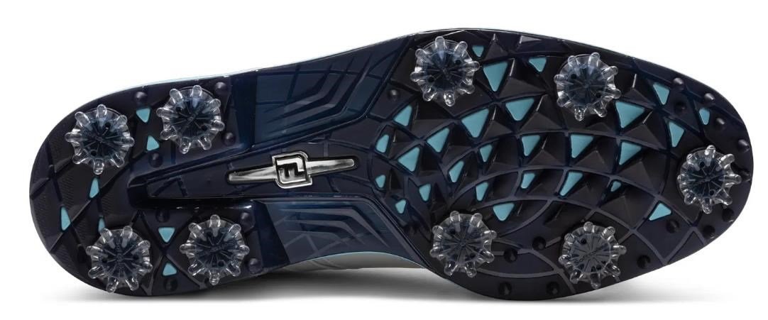 FootJoy Premiere Series Packard zapatos de golf para hombre, blanco/azul