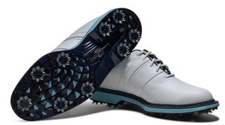 FootJoy Premiere Series Packard zapatos de golf para hombre, blanco/azul