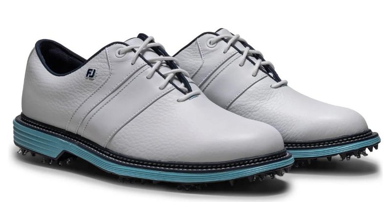 FootJoy Premiere Series Packard zapatos de golf para hombre, blanco/azul
