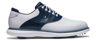 FootJoy Traditions zapatos de golf para hombre, blanco/azul