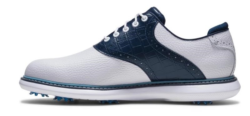 FootJoy Traditions zapatos de golf para hombre, blanco/azul