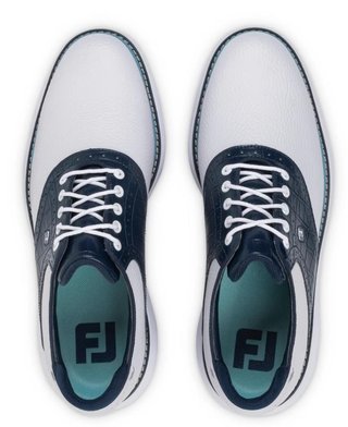 FootJoy Traditions zapatos de golf para hombre, blanco/azul