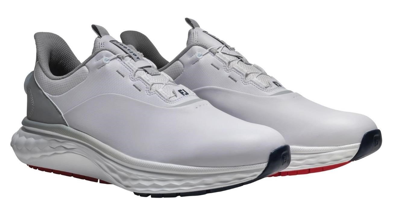 FootJoy Quantum BOA zapatos de golf para hombre, blanco/gris