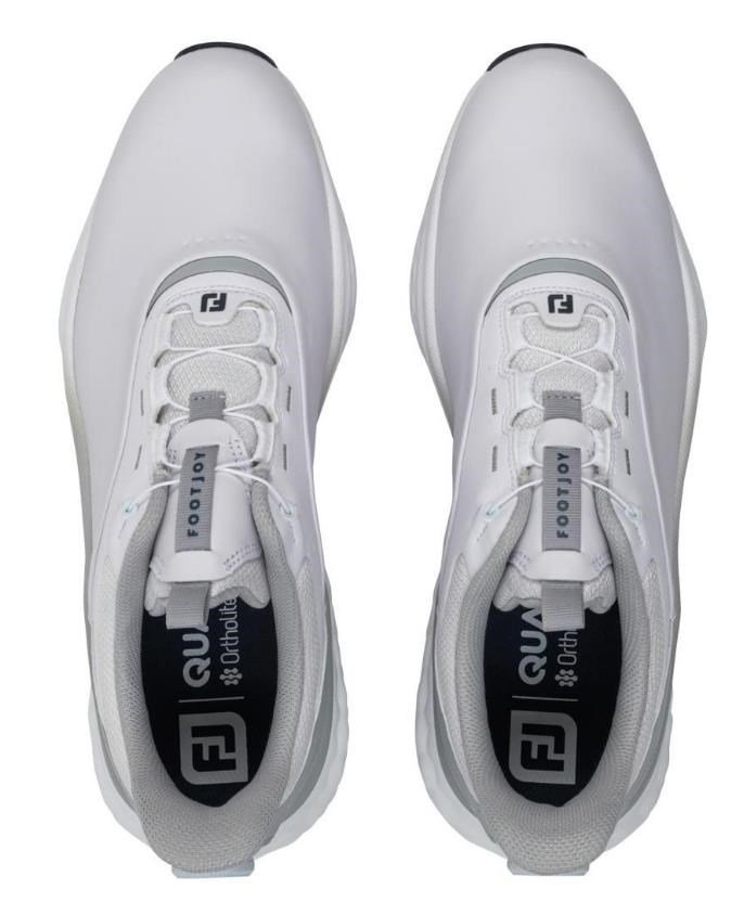 FootJoy Quantum BOA zapatos de golf para hombre, blanco/gris