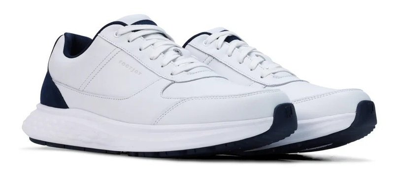 FootJoy Hampton zapatos de golf para hombre, blanco/azul marino