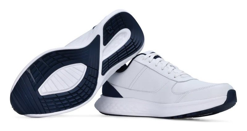 FootJoy Hampton zapatos de golf para hombre, blanco/azul marino