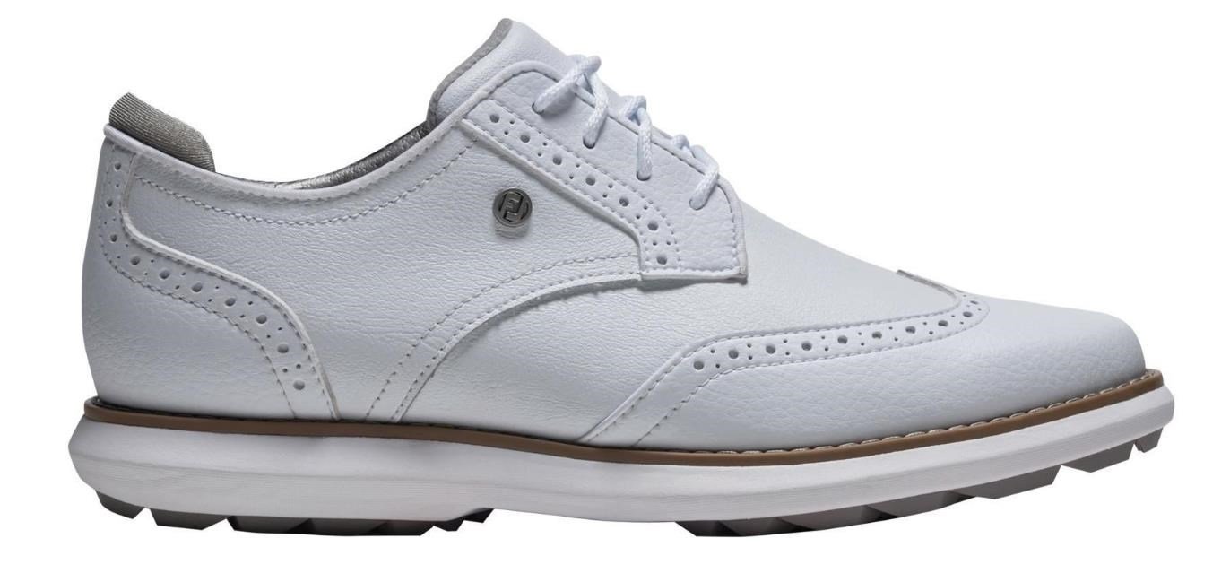 FootJoy Traditions Spikeless zapatos de golf para mujer, blanco