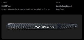 Mizuno Golf Mizuno M.Craft Kyoto P Grey putter