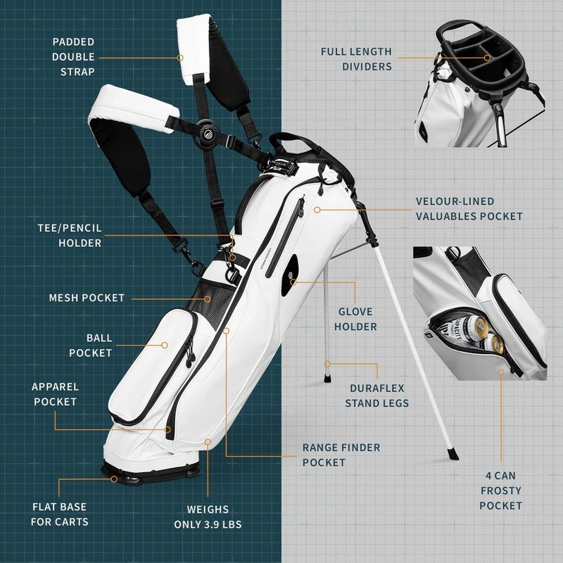 Sunday Golf El Camino S-Class pencil bag, blanco