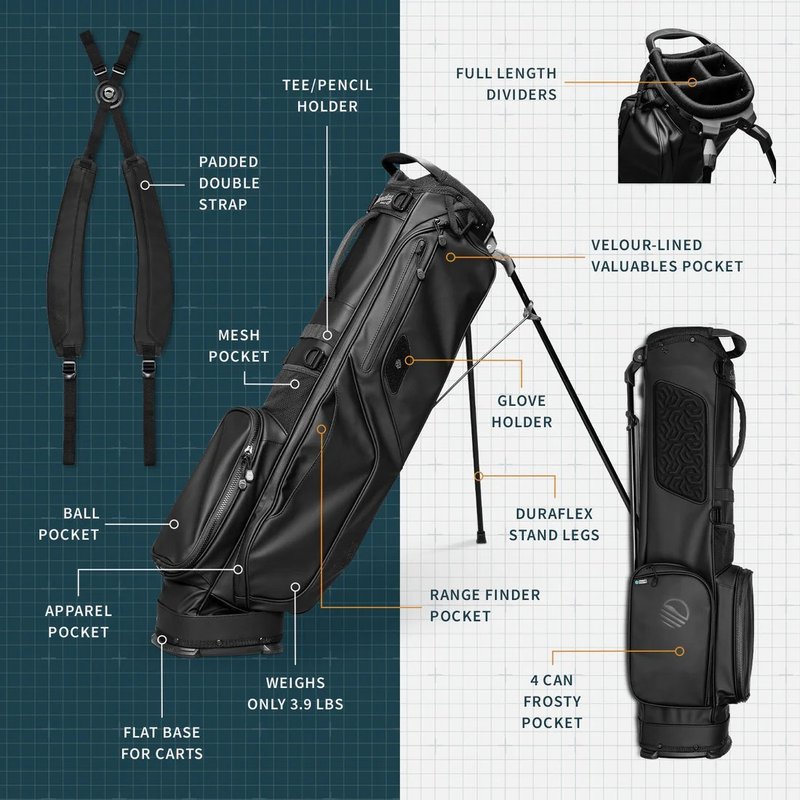 Sunday Golf El Camino S-Class pencil bag, negro