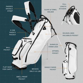 Sunday Golf Ryder S-Class stand bag, blanco