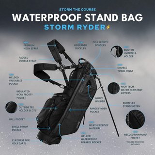Sunday Golf Storm Ryder stand bag, negro