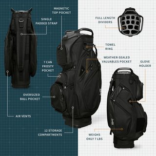 Sunday Golf Big Rig cart bag, negro mate