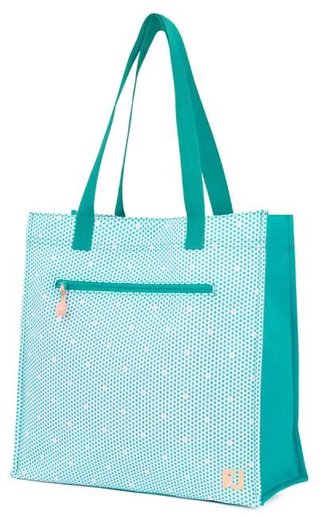 FootJoy Tote bag bolsa, teal/teal print/peach