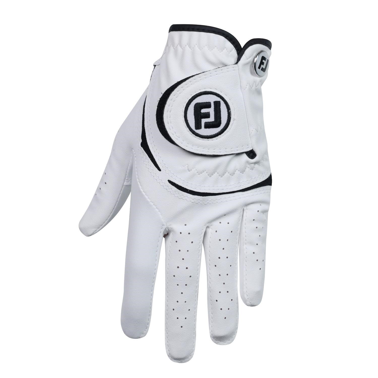 FootJoy FJ Junior guante de golf para niños, blanco/negro