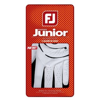 FootJoy FJ Junior guante de golf para niños, blanco/negro