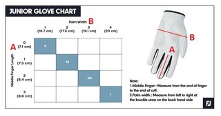 FootJoy FJ Junior guante de golf para niños, blanco/negro