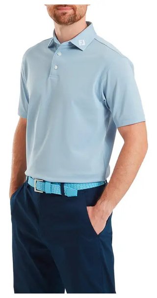 FootJoy Stretch Pique Solid polo de hombre, chambray
