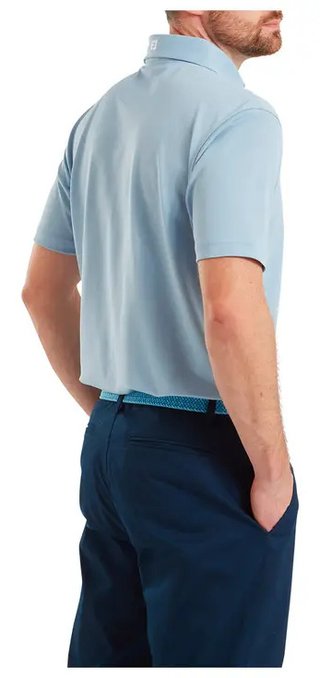 FootJoy Stretch Pique Solid polo de hombre, chambray