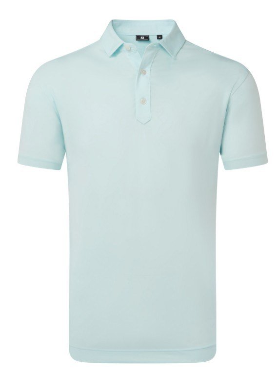 FootJoy Lisle Solid polo de hombre, azul hielo