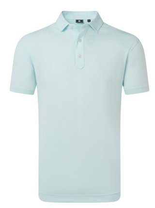 FootJoy Lisle Solid polo de hombre, azul hielo