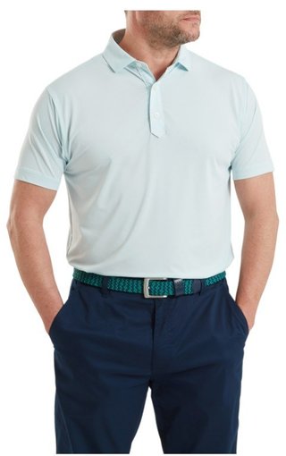 FootJoy Lisle Solid polo de hombre, azul hielo