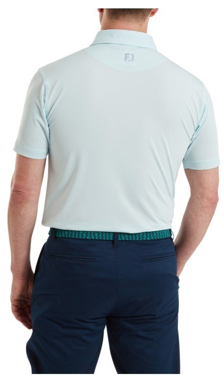 FootJoy Lisle Solid polo de hombre, azul hielo