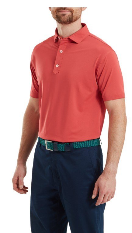 FootJoy Lisle Solid polo de hombre, nantucket red