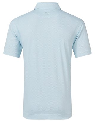 FootJoy Modernist Geo Pique polo de hombre, blanco/azul hielo